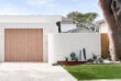 circular batten on garage door - deco batten
