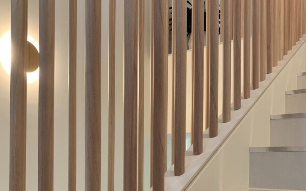 decobatten circular batten on stairway